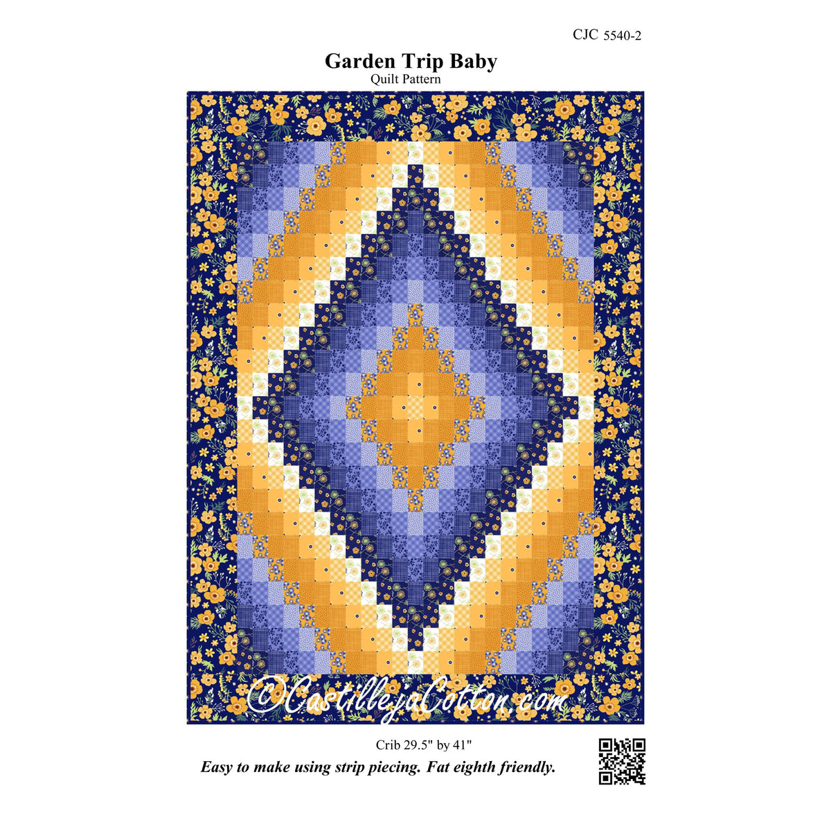 Garden Trip Baby Quilt CJC-55402e - Downloadable Pattern