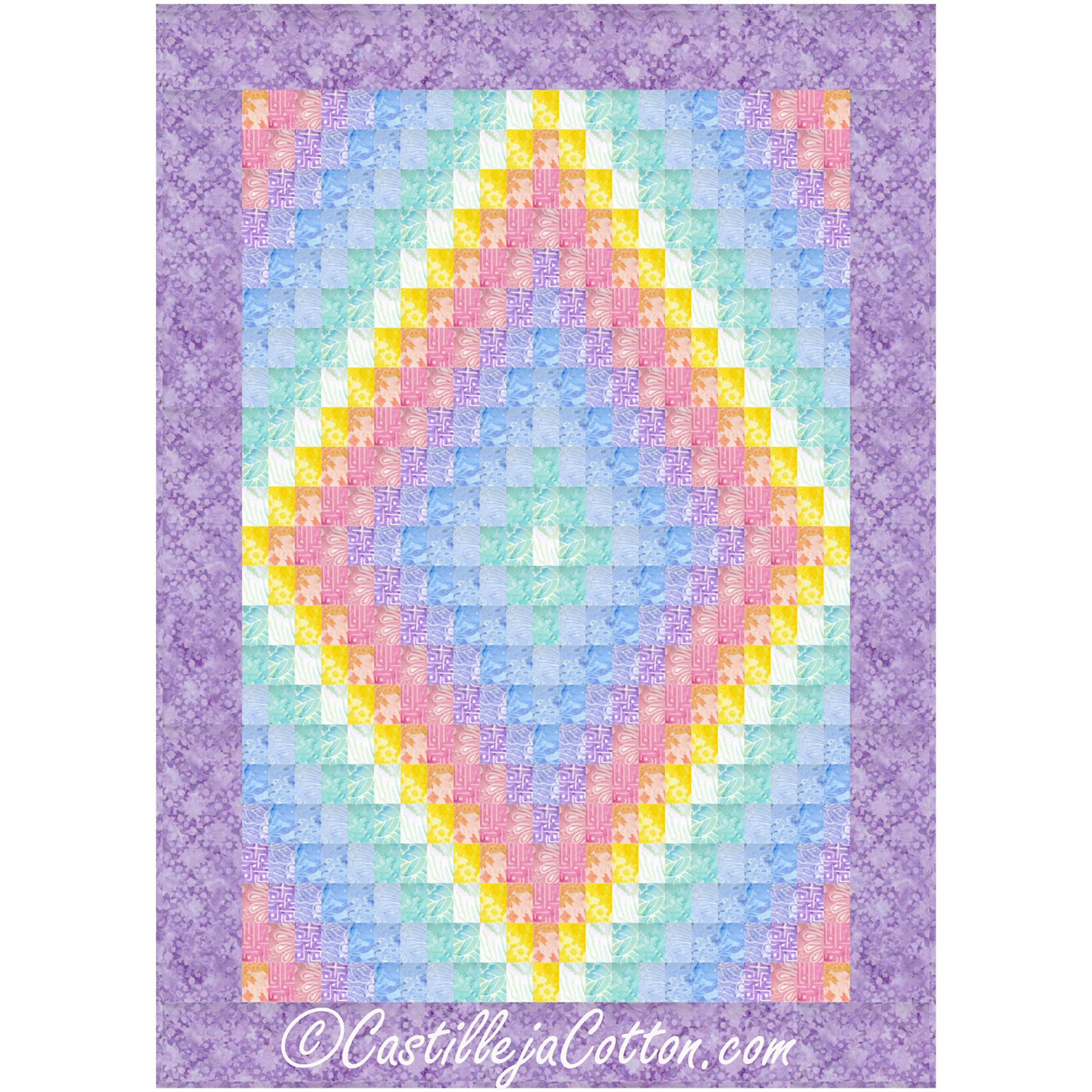 Blossom Trip Baby Quilt is a pastels bargello quilt.