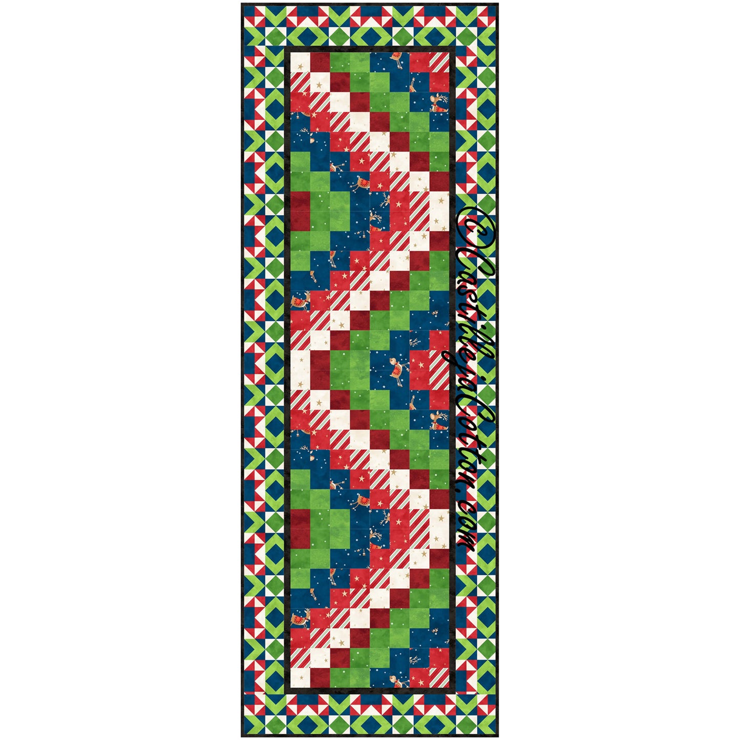 Wiggling Blocks Runner Quilt Pattern CJC-55433w  - Wholesale Product