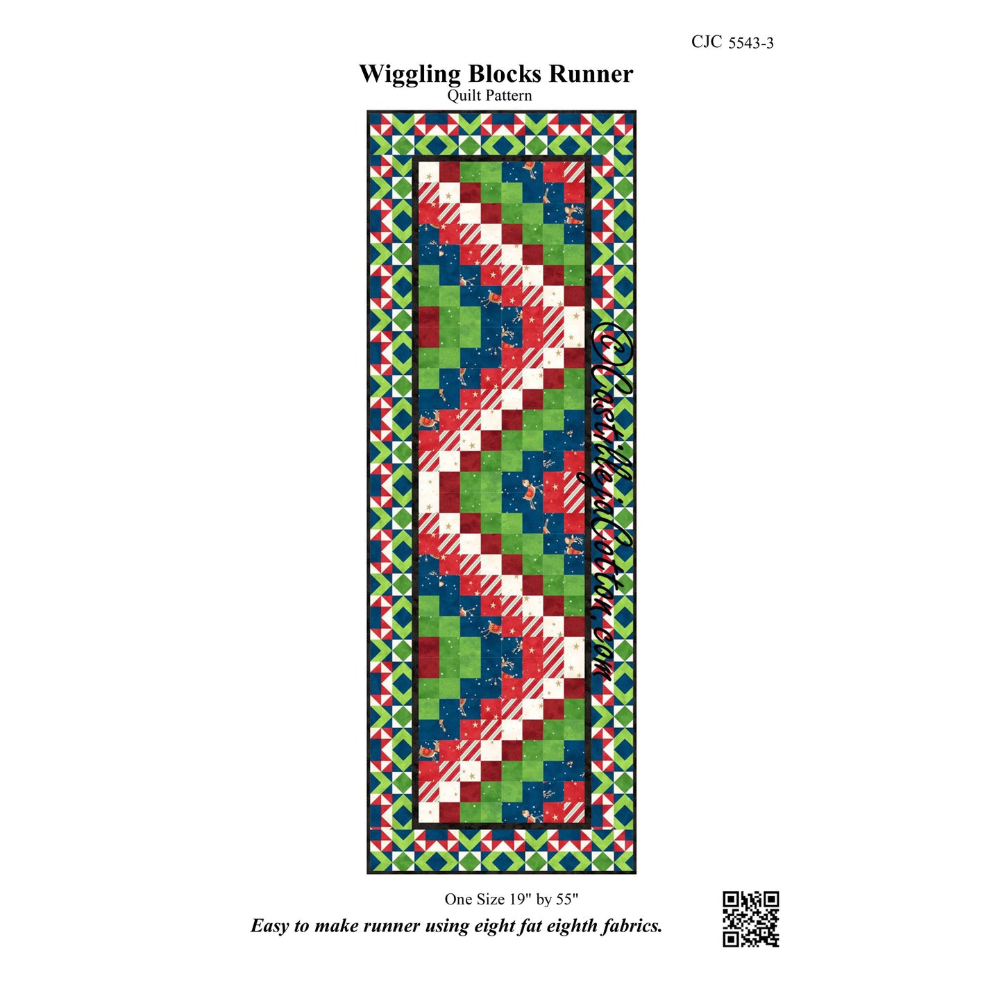 Wiggling Blocks Runner Quilt Pattern CJC-55433w  - Wholesale Product