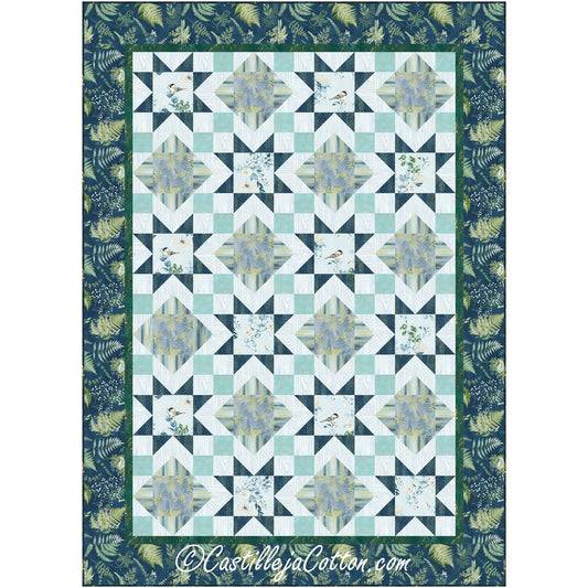 Chickadee and Stars Quilt CJC-55442e - Downloadable Pattern