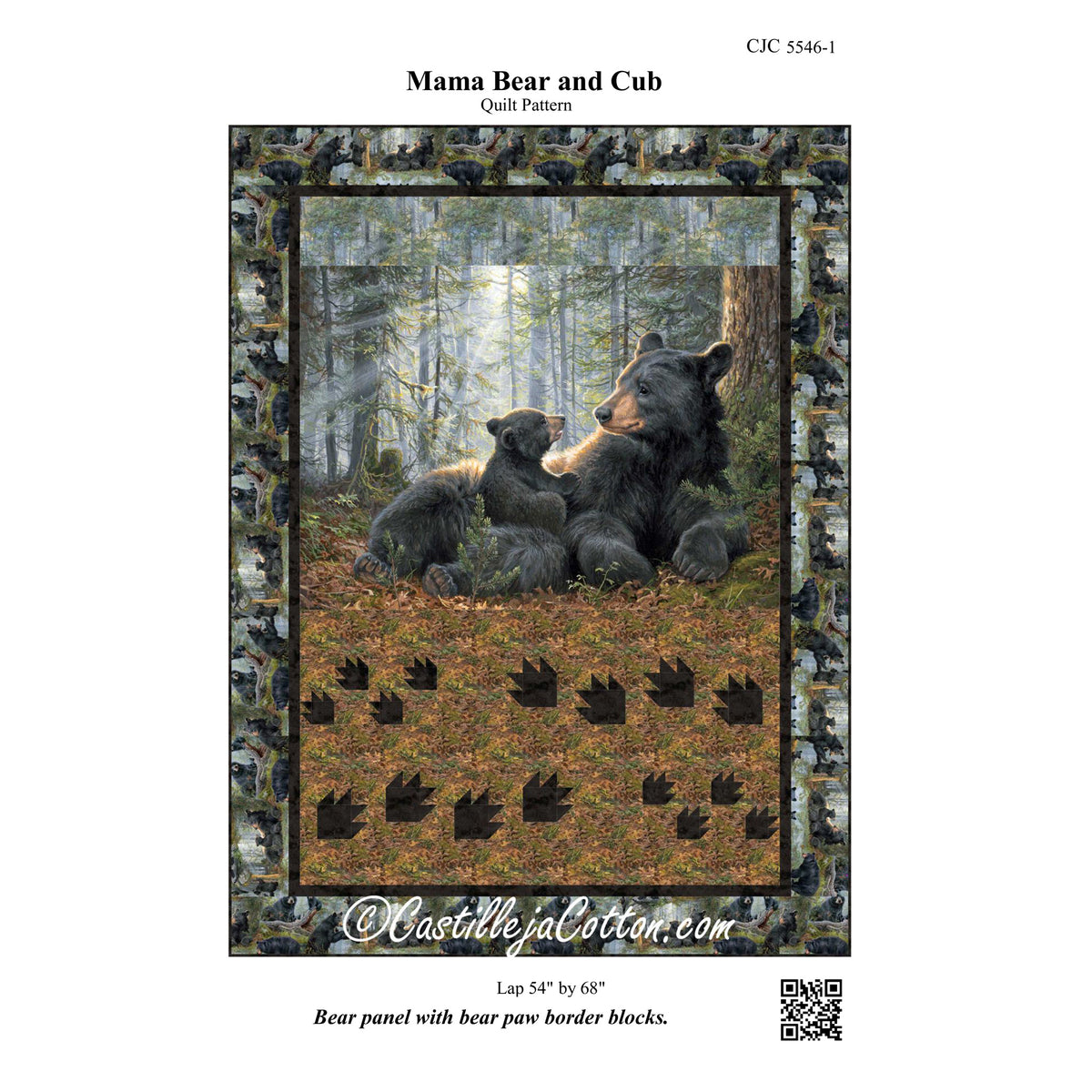 Mama Bear and Cub Quilt Pattern CJC-55461 - Paper Pattern