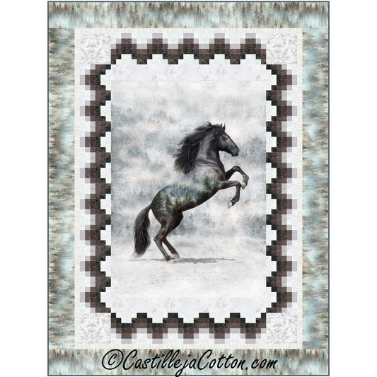 Rearing Stallion Quilt Pattern CJC-55511 - Paper Pattern