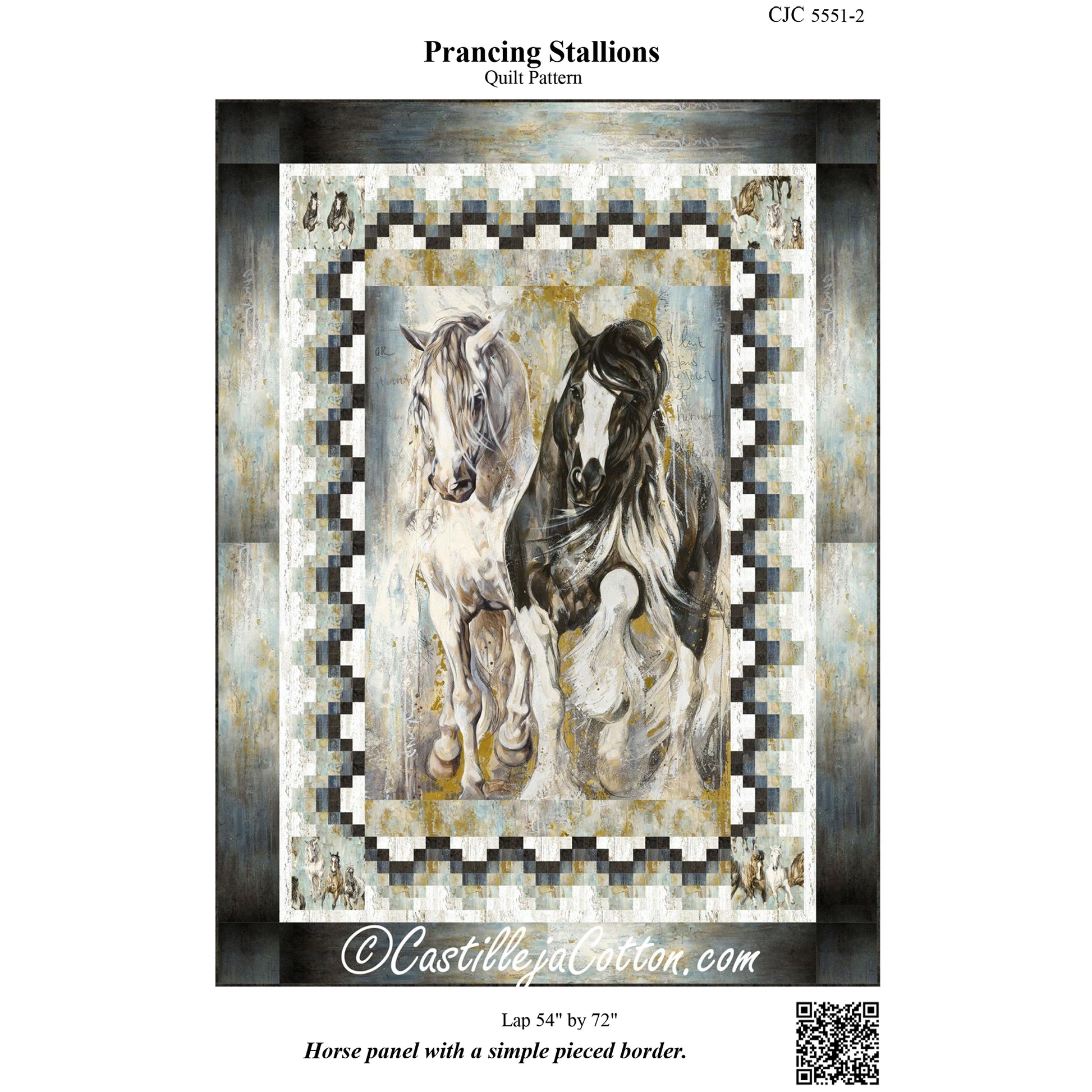 Cover image of pattern for Prancing Stallions Quilt.