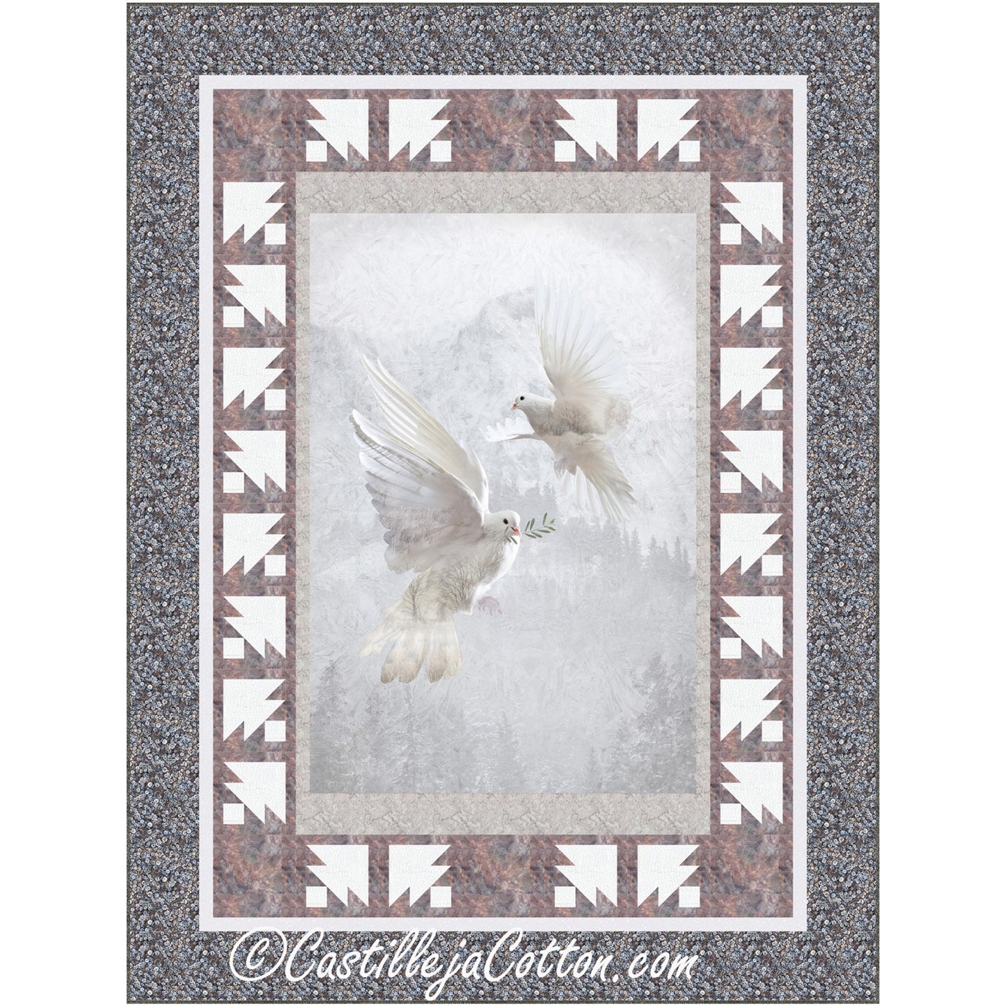 Pair of Doves Quilt Pattern CJC-55531 - Paper Pattern