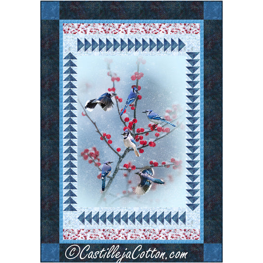 Blue Jay Panel Quilt Pattern CJC-55591 - Paper Pattern