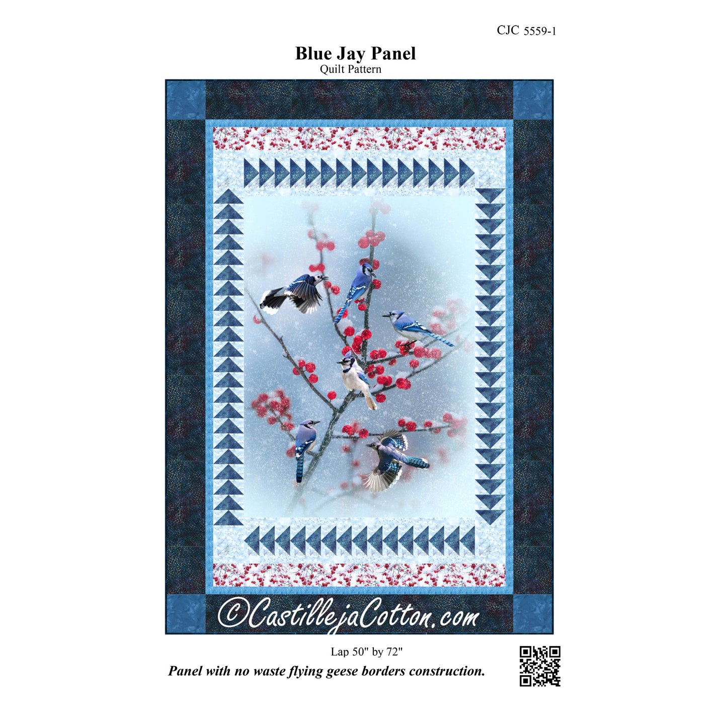Blue Jay Panel Quilt Pattern CJC-55591 - Paper Pattern