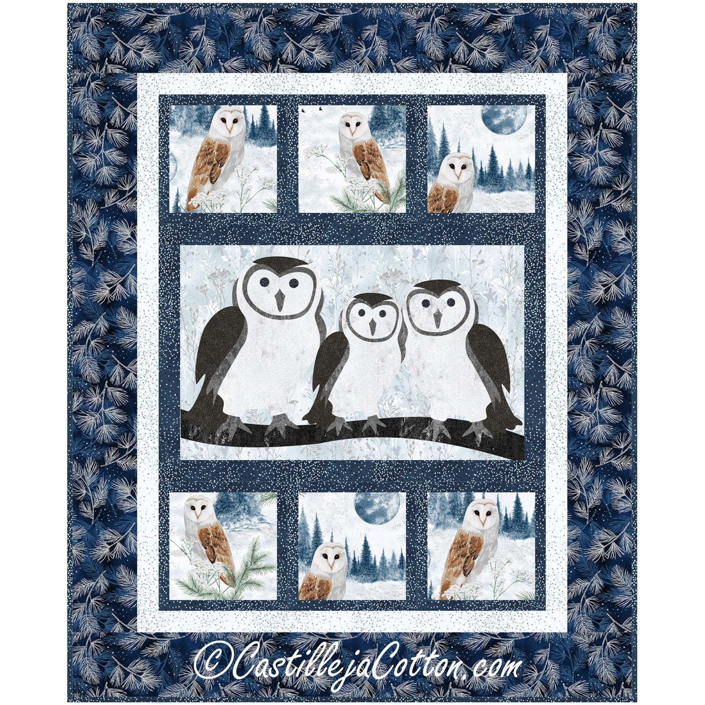 Winter Owls Wall Hanging Pattern CJC-55601 - Paper Pattern