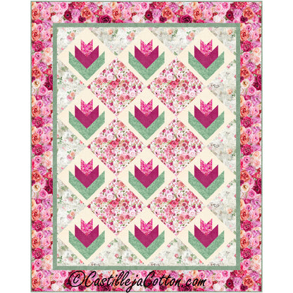 Log Cabin Bellerose Quilt CJC-55633e - Downloadable Pattern