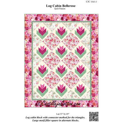 Log Cabin Bellerose Quilt CJC-55633e - Downloadable Pattern