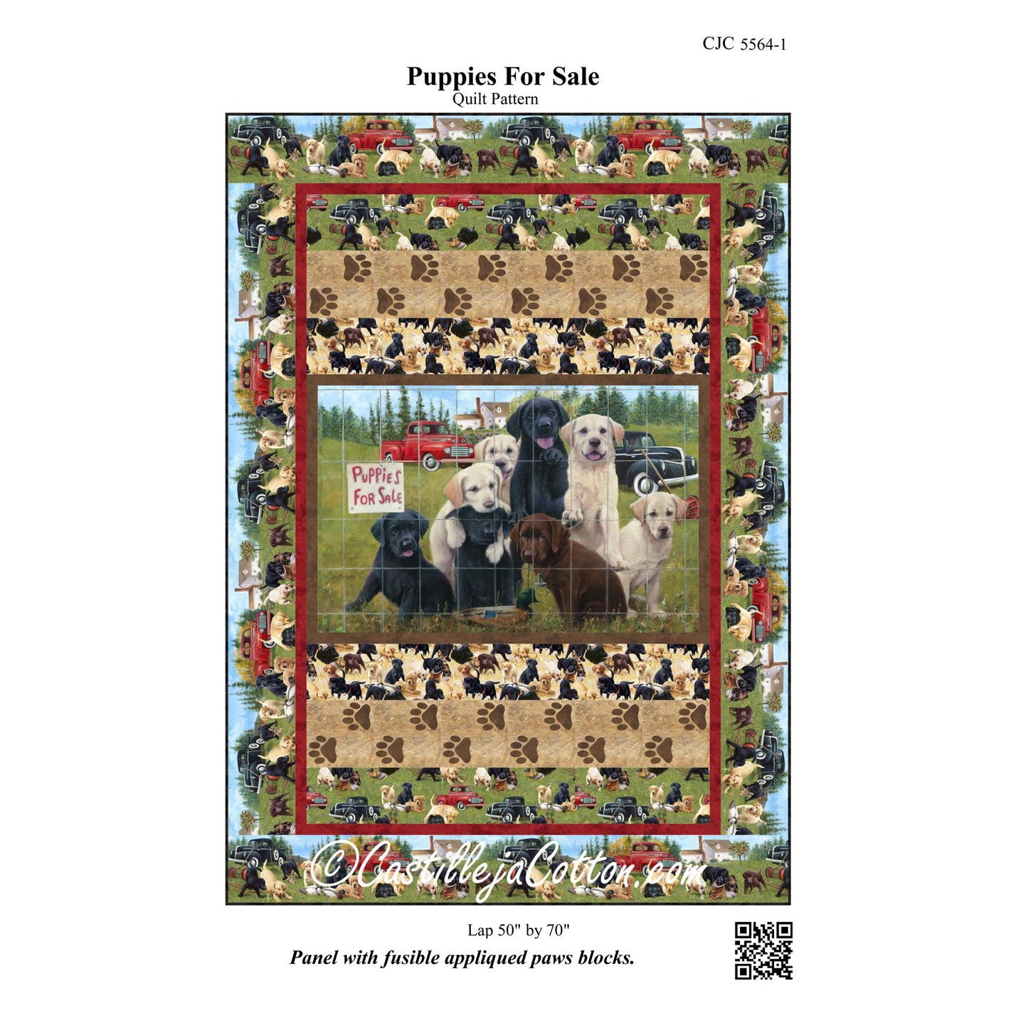 Puppies For Sale Quilt Pattern CJC-55641 - Paper Pattern