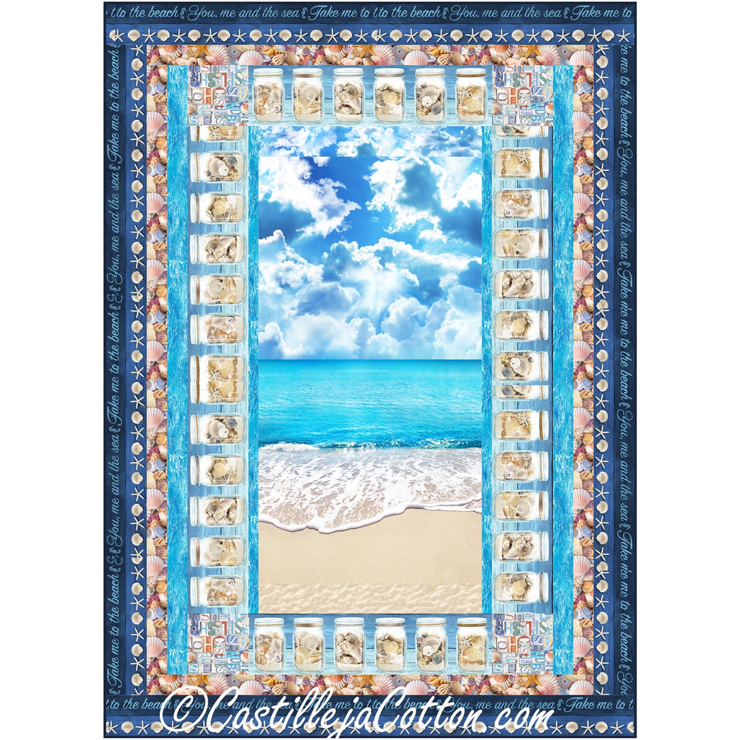 Seashells and Beach Quilt CJC-55671e - Downloadable Pattern