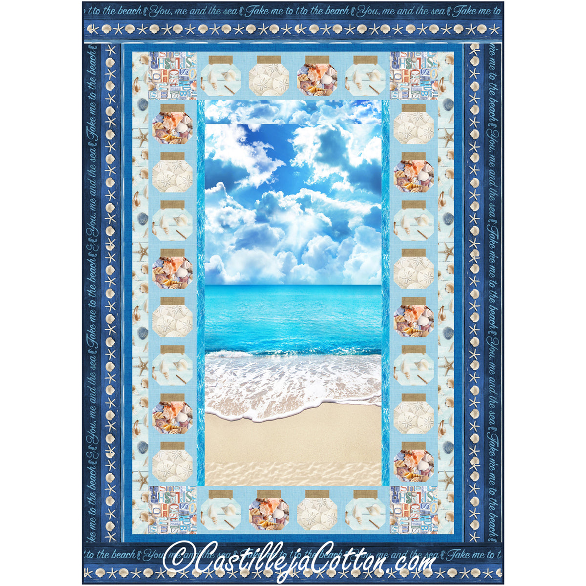 Seashell Beach Jars Quilt Pattern CJC-55672 - Paper Pattern