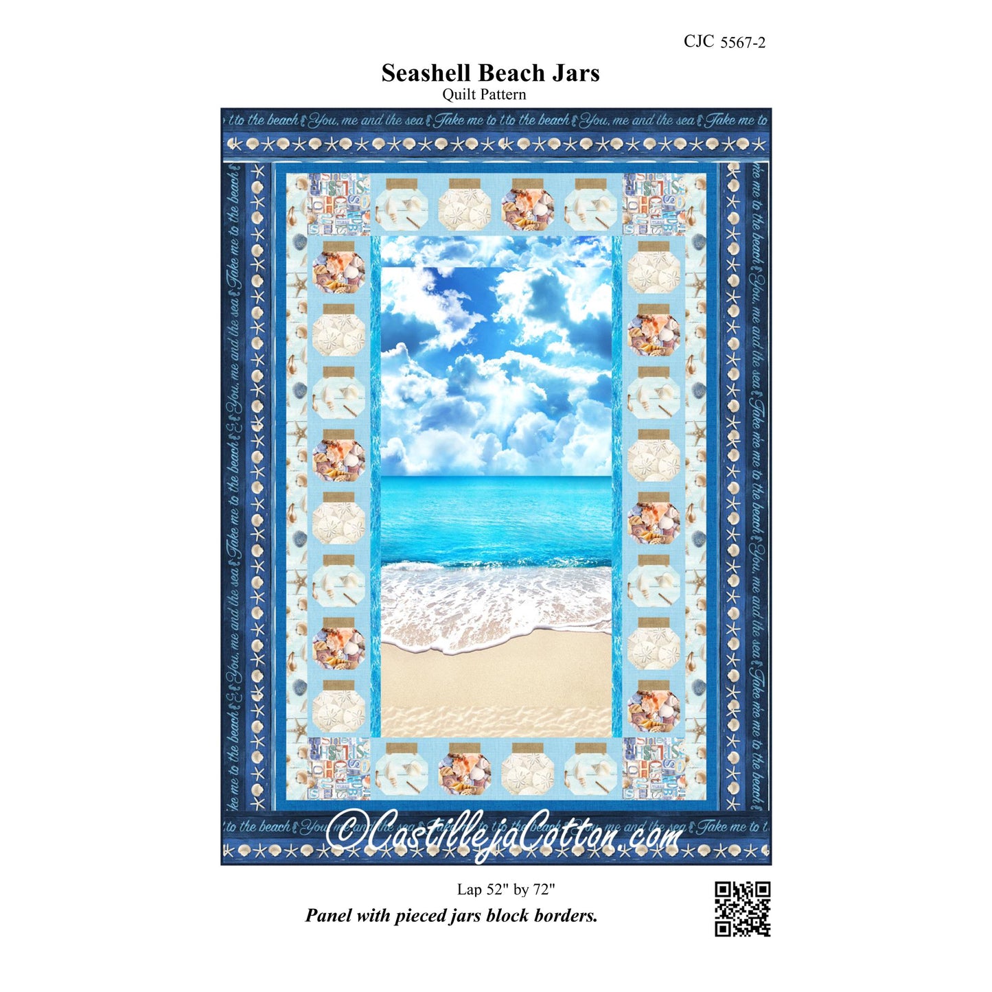 Seashell Beach Jars Quilt Pattern CJC-55672 - Paper Pattern
