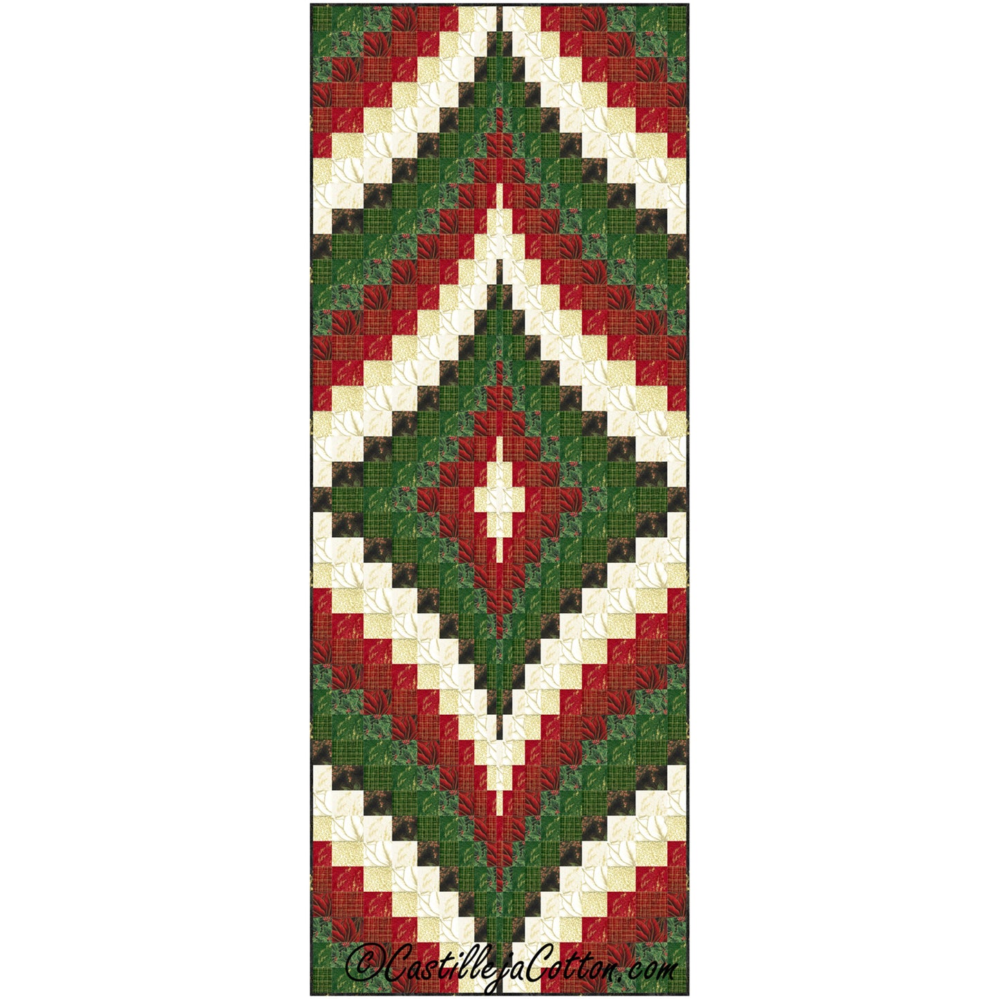 Christmas Diamonds Runner Pattern CJC-55691 - Paper Pattern