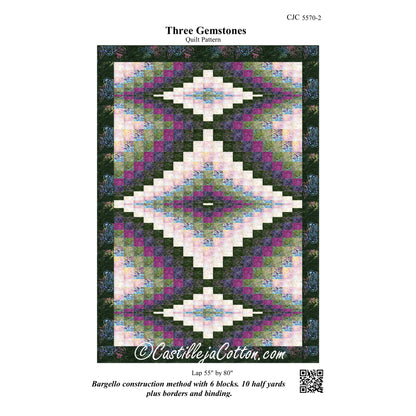Three Gemstones Quilt Pattern CJC-55702 - Paper Pattern