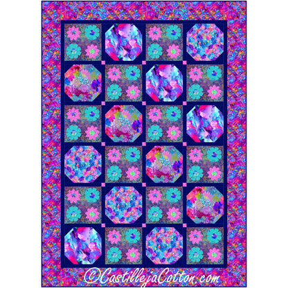 Painted Flowers Quilt Pattern CJC-55801 - Paper Pattern
