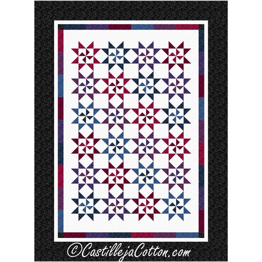 Starry Pinwheels Quilt Pattern CJC-55861 - Paper Pattern