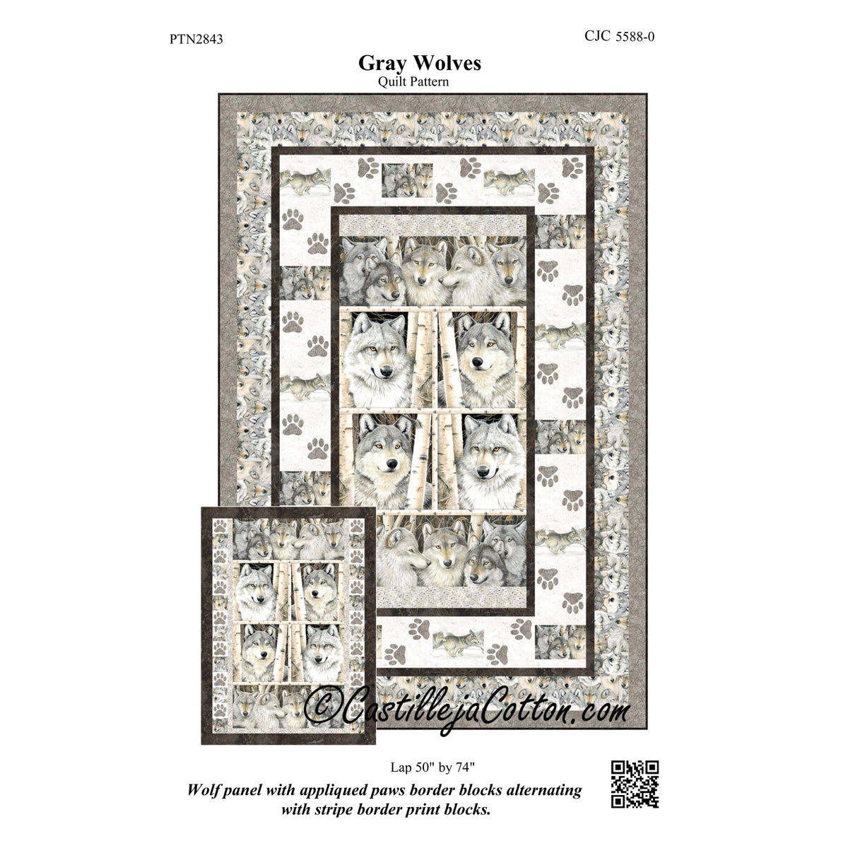 Gray Wolves Quilt Pattern CJC-55880w  - Wholesale Product
