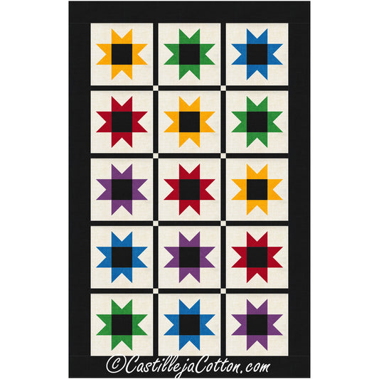 Plump Stars Quilt Pattern CJC-55951 - Paper Pattern