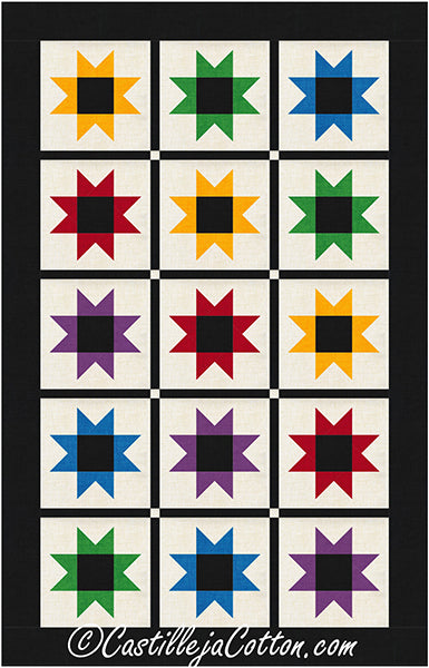 Plump Stars Quilt Pattern CJC-55951 - Paper Pattern