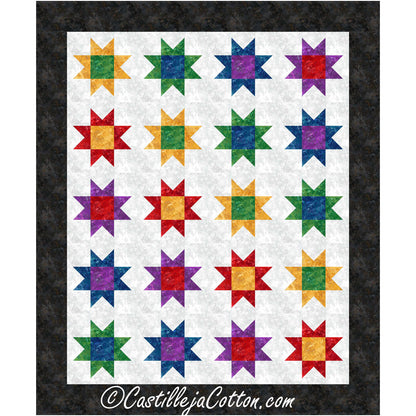 Fat Chroma Stars Quilt Pattern CJC-55954 - Paper Pattern