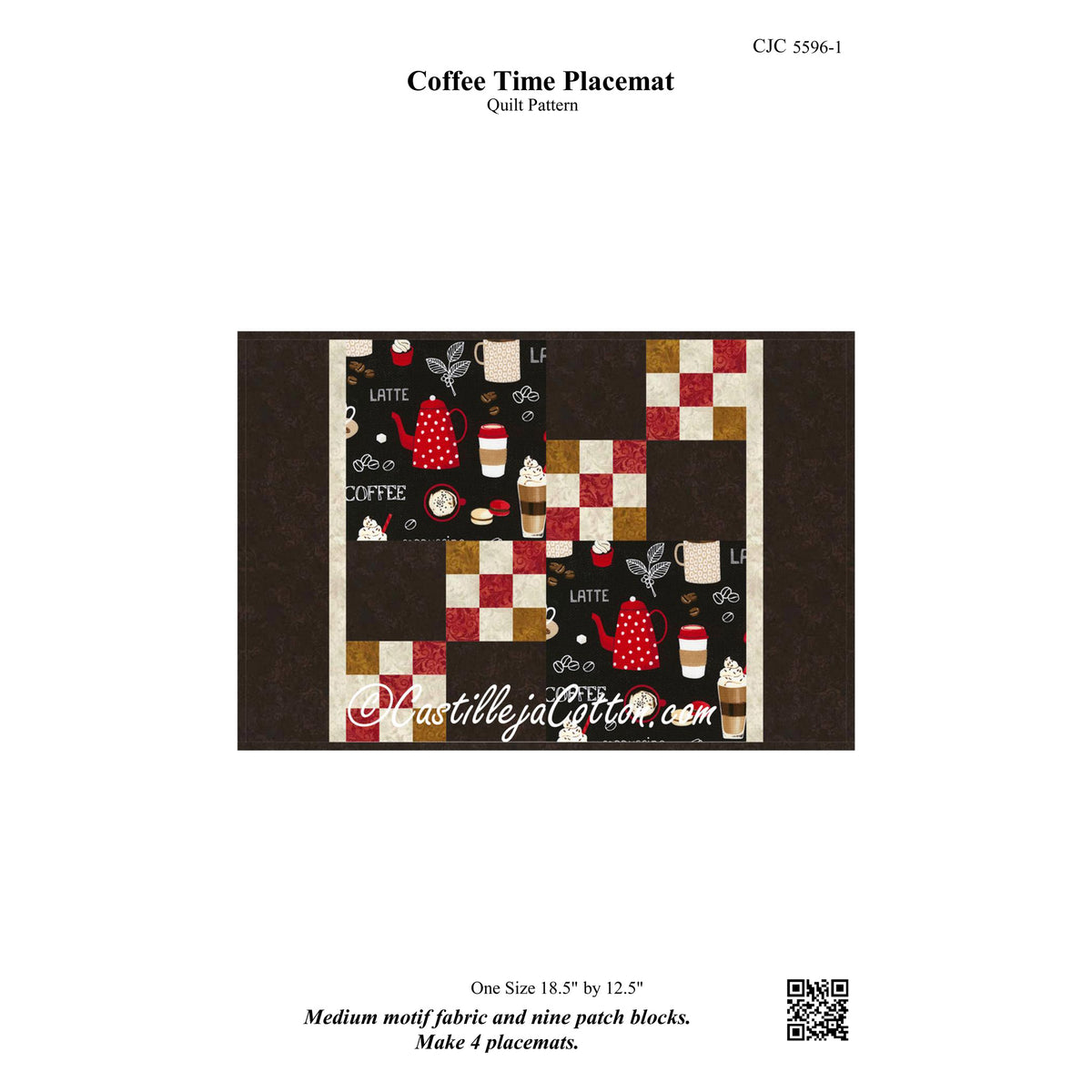 Coffee Time Placemat CJC-55961e - Downloadable Pattern