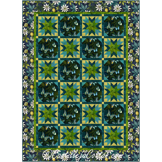 Stars and Butterflies Quilt CJC-56011e - Downloadable Pattern