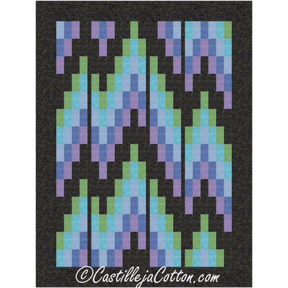 Metallic Northern Lights Quilt Pattern CJC-56021 - Paper Pattern