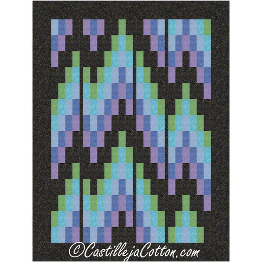 Metallic Northern Lights Quilt Pattern CJC-56021 - Paper Pattern