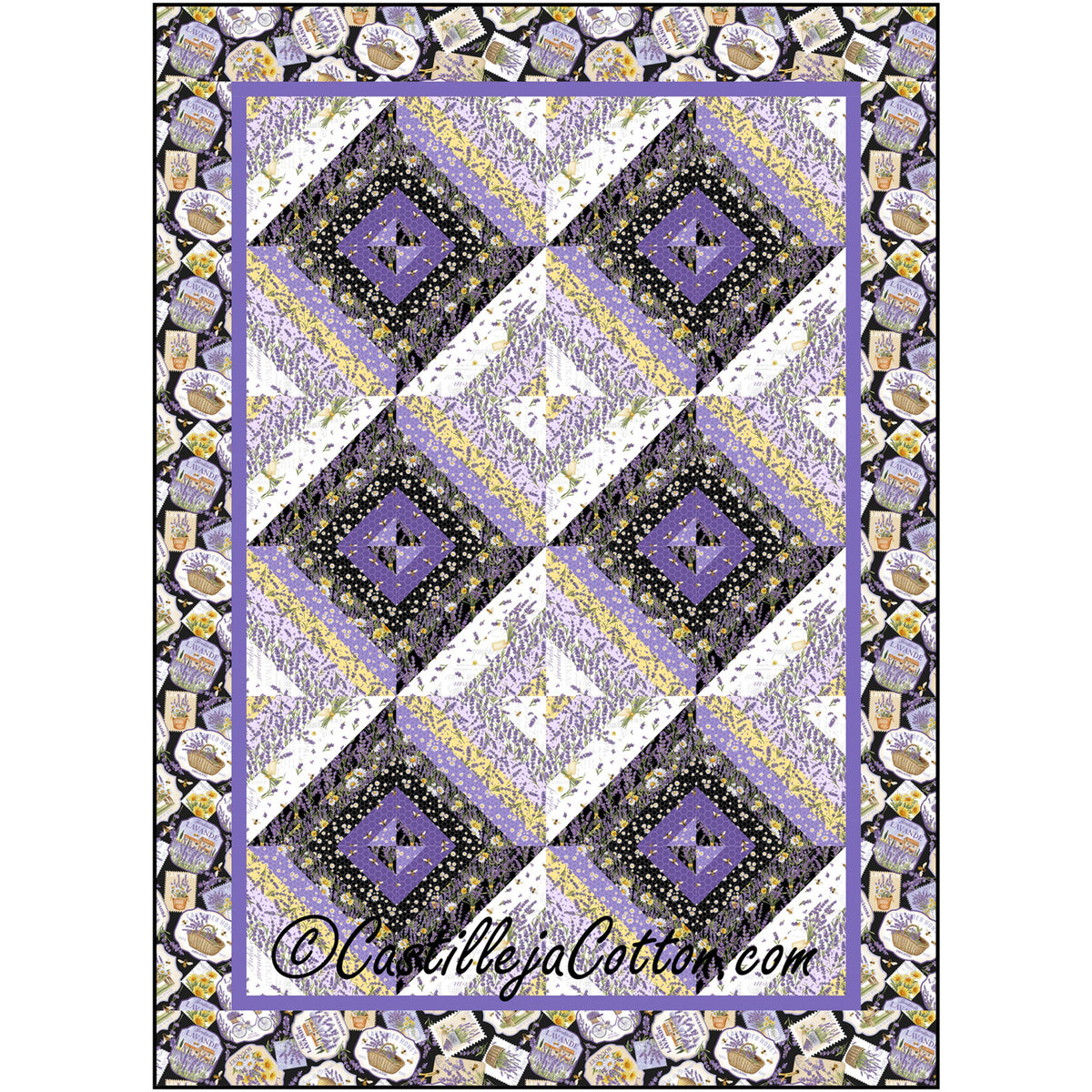 Lavender Diamonds Quilt CJC-56042e - Downloadable Pattern