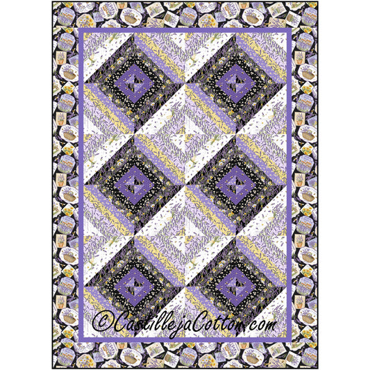 Lavender Diamonds Quilt CJC-56042e - Downloadable Pattern