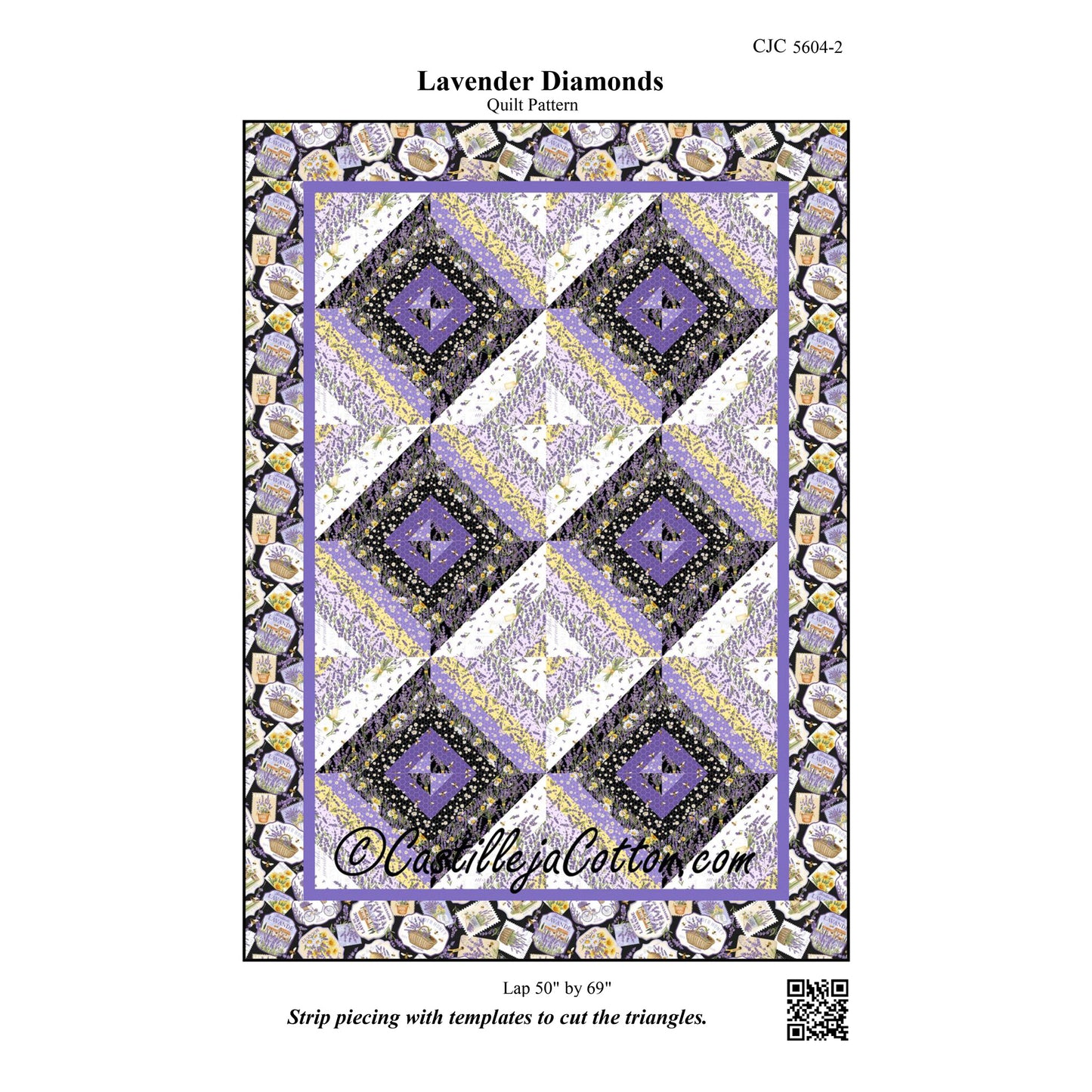 Lavender Diamonds Quilt CJC-56042e - Downloadable Pattern