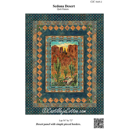 Cover image of pattern for Sedona Desert Quilt.