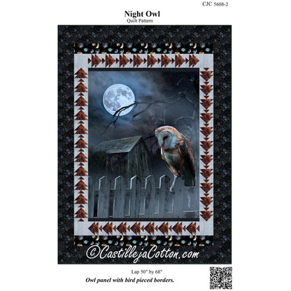 Cover image of pattern for Night Owl quilt.