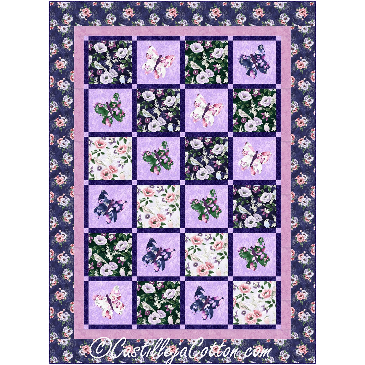 Butterflies and Roses Quilt Pattern CJC-56101 - Paper Pattern