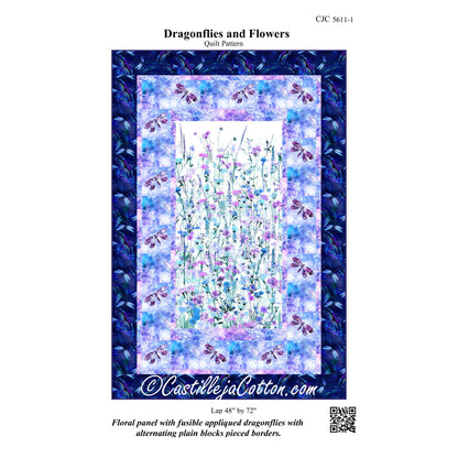 Dragonflies and Flowers Quilt Pattern CJC-56111 - Paper Pattern