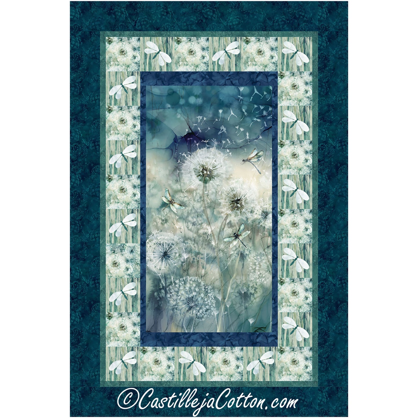 Dragonflies and Dandelions Quilt CJC-56112e - Downloadable Pattern