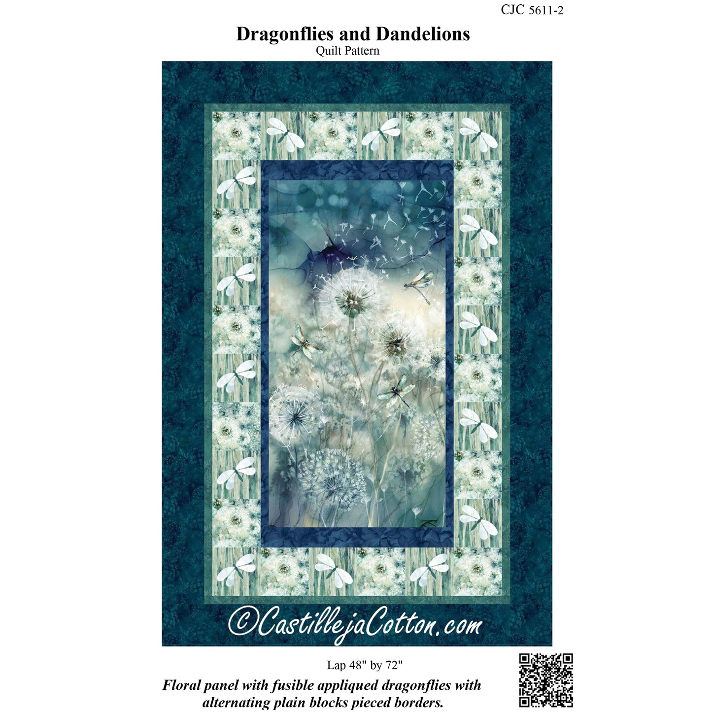Dragonflies and Dandelions Quilt CJC-56112e - Downloadable Pattern