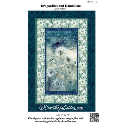 Dragonflies and Dandelions Quilt CJC-56112e - Downloadable Pattern