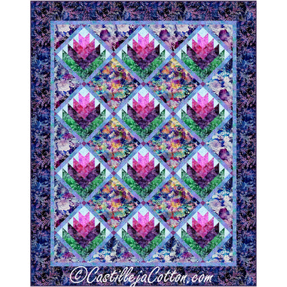 Springtime Log Cabins Quilt CJC-56121e - Downloadable Pattern