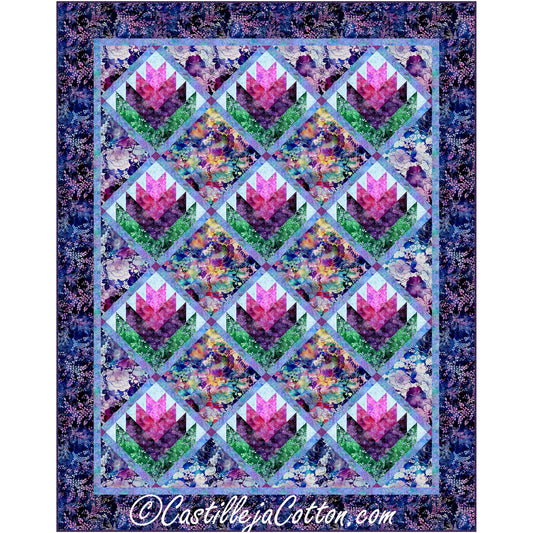 Springtime Log Cabins Quilt Pattern CJC-56121 - Paper Pattern