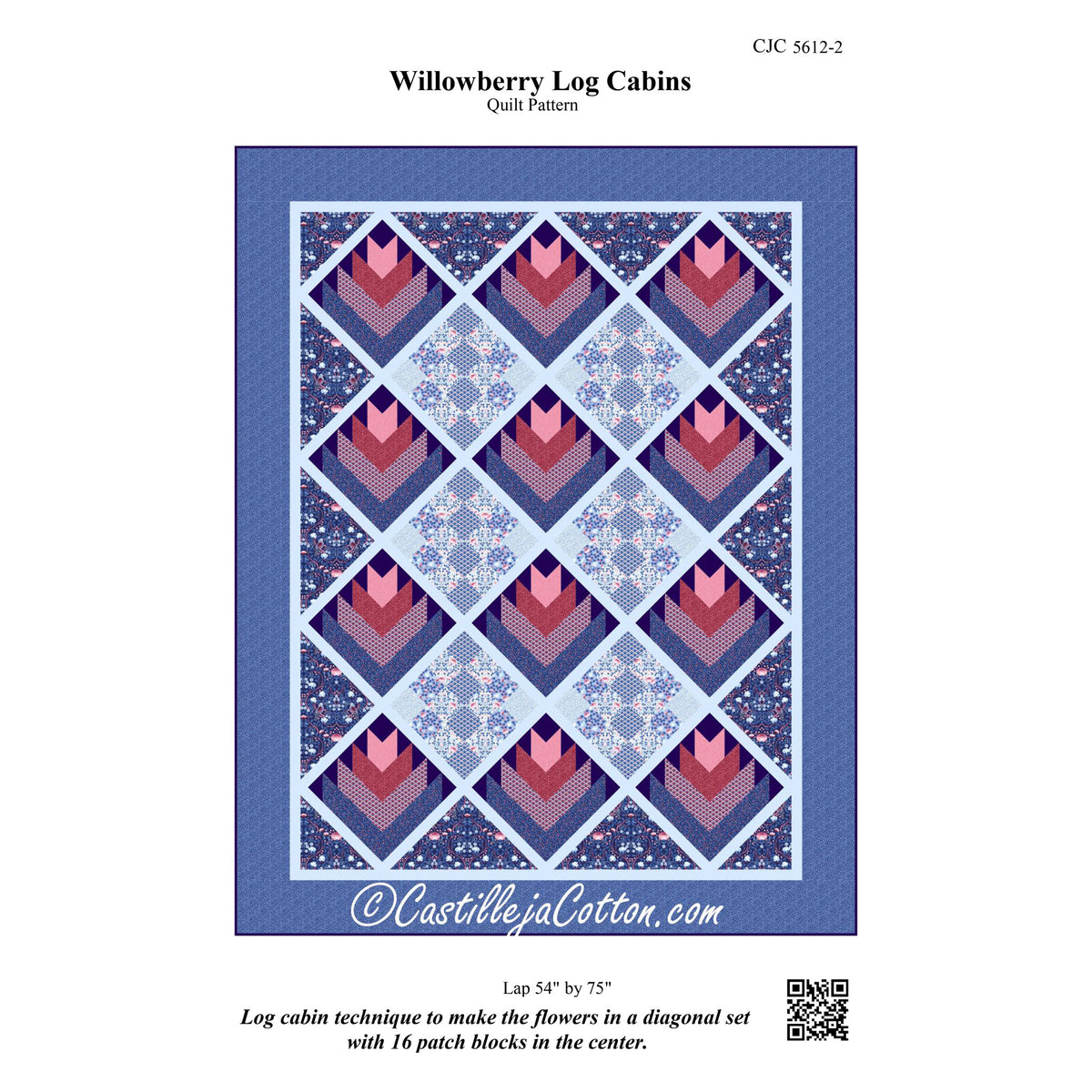 Willowberry Log Cabins Quilt CJC-56122e - Downloadable Pattern