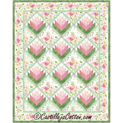 Floral Log Cabins Quilt Pattern CJC-56123w  - Wholesale Product