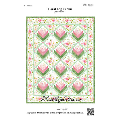 Floral Log Cabins Quilt CJC-56123e - Downloadable Pattern