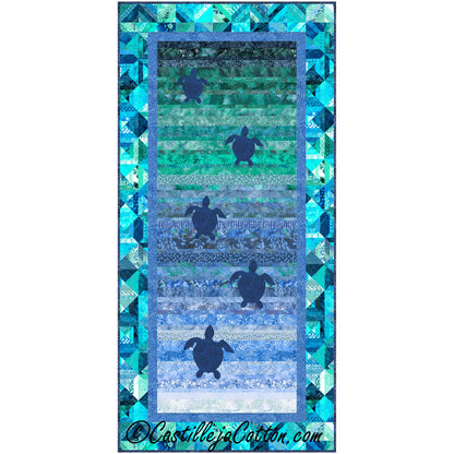 Turtles to the Sea Wall Hanging or Runner CJC-56131e - Downloadable Pattern