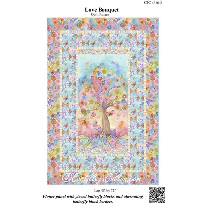 Cover image of pattern for Love Bouquet quilt.