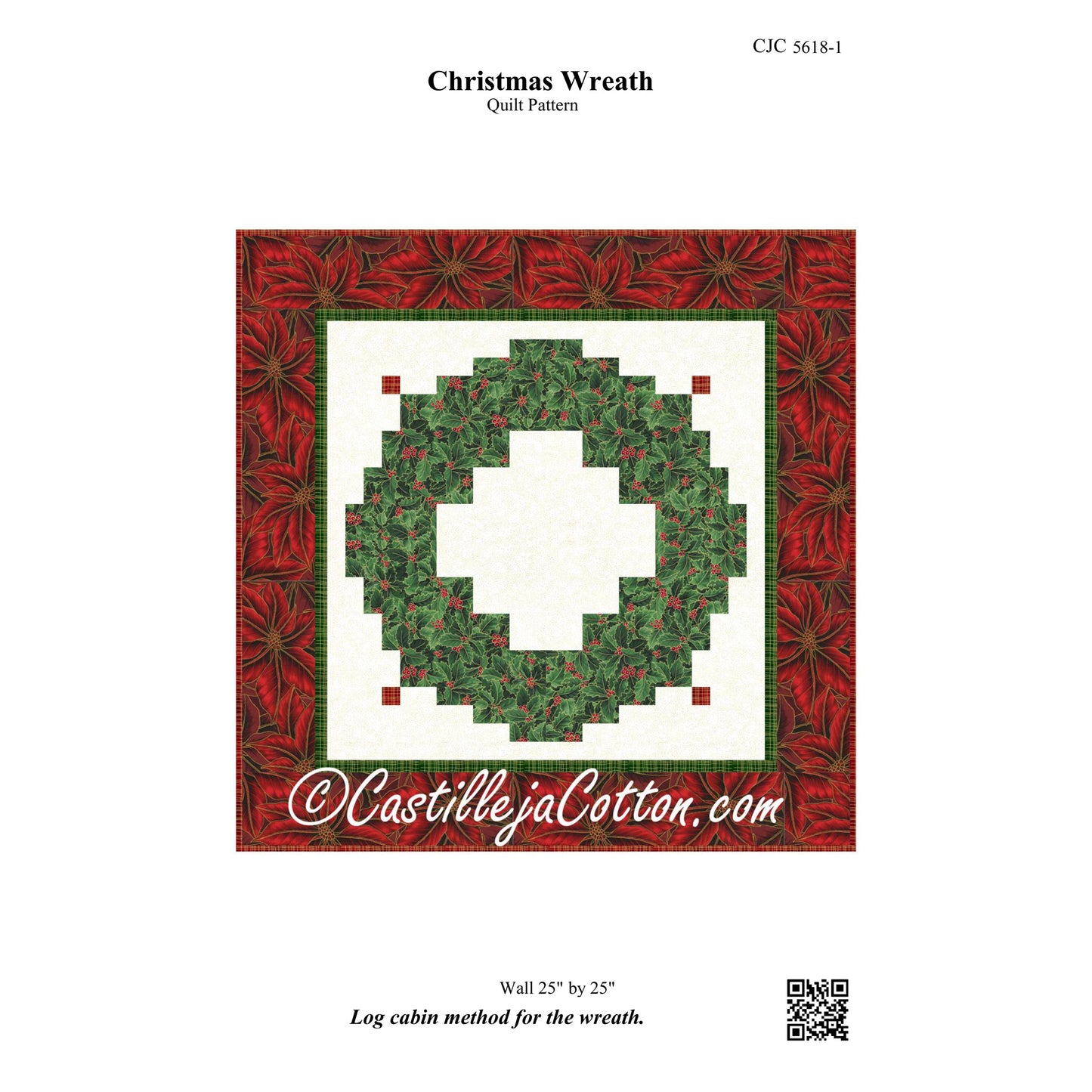 Christmas Wreath Wall Hanging CJC-56181e - Downloadable Pattern
