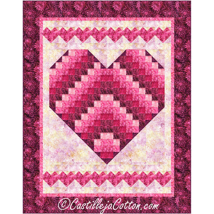 Big and Little Hearts Lap Quilt CJC-56294e - Downloadable Pattern