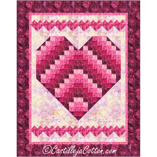 Big and Little Hearts Lap Quilt Pattern CJC-56294 - Paper Pattern